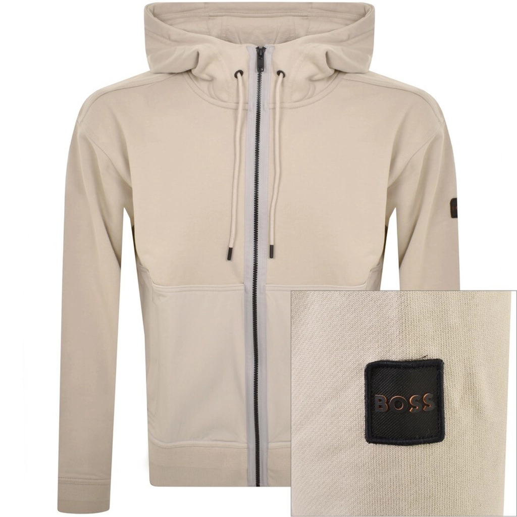 Hugo Boss BOSS Zebridhood Full Zip Hoodie Beige